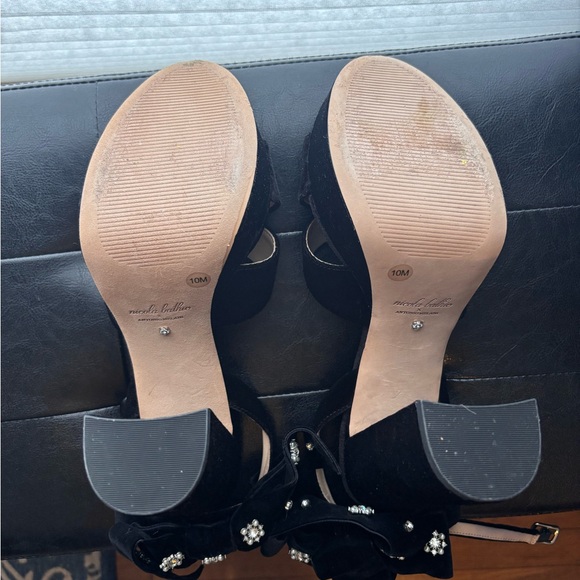 Antonio Melani x Nicola Bathie Velvet Party Platform Heel sz 10 - Picture 5 of 7